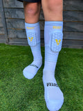 Velocity Lightweight Slip-On Shin Pads White/Yellow
